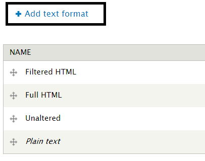 Add Text Format Link